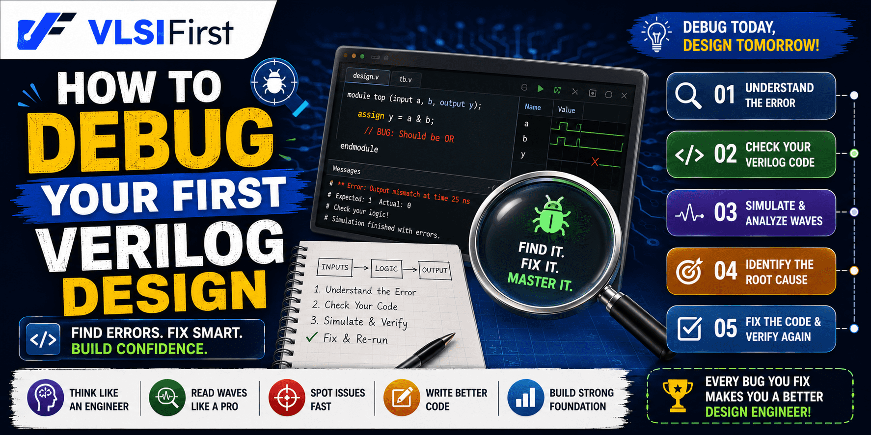 How to Debug Your First Verilog Design